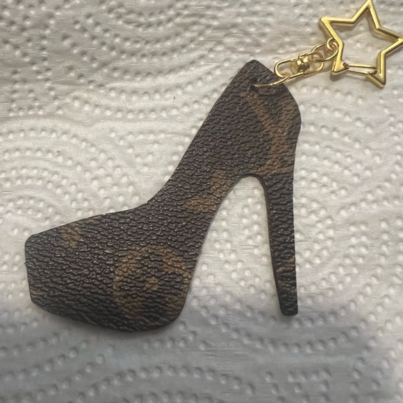 Up Cycled Louis Vuitton Keychain Or Bag Charm W/COA - Picture 2 of 5